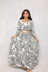 suit crop blouse
