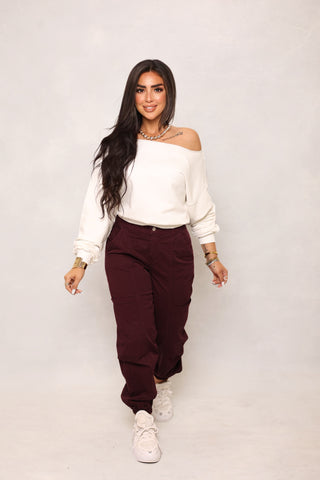 Balloon Pants with Pocket Print 8834