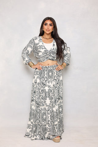 suit crop blouse
