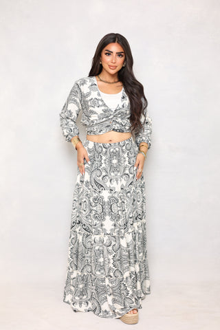 suit crop blouse